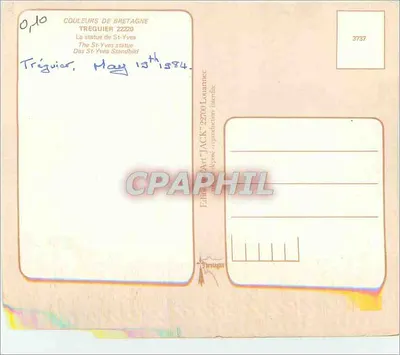 Estátua de São Yves — Tréguier — Edição Art 'JACK' Louannec — Verso