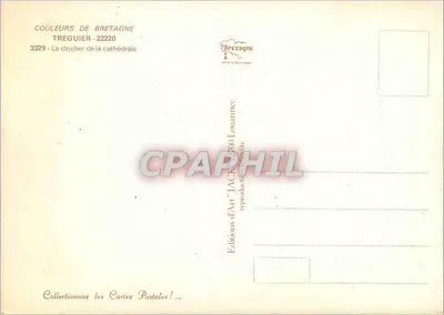 Treguier — O campanário da catedral — Éditions d'Art Jack — Verso