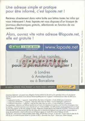 Jovens sorridentes — publicidade para laposte.net — La Poste — Verso