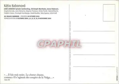 Kátia Kabanová — Opéra de Paris — Nowa produkcja — Rewers