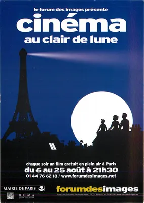 Cinema sob a luz da lua — Festival de cinema ao ar livre em Paris — Forum des Images e Mairie de Paris