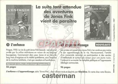 Jonas Fink — O Aprendizado — Giardino, Casterman — Verso