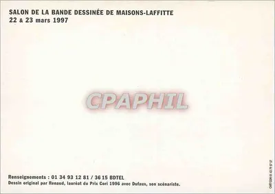 Mulher em vestido vermelho — Ponte Golden Gate em segundo plano — desenho original de Renaud para o Salão da Banda Desenhada de Maisons-Laffitte 1997 — Verso