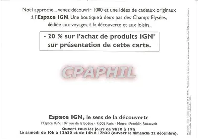 Biarritz — photo aérienne en cadeau — Espace IGN Paris — Verso
