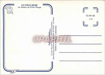 Le Mans — Dom Piliera Czerwonego — S.A.D. Rue de l'Europe — Rewers