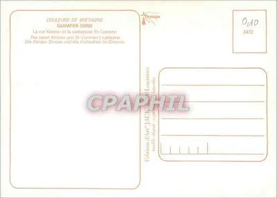 Quimper — widok panoramiczny — Éditions d'Art JACQUES LOUANNE — Rewers