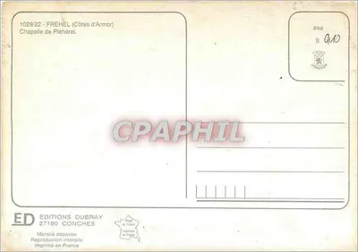 Capela de Pléhérel — Frehel — Edições Dubray — Verso