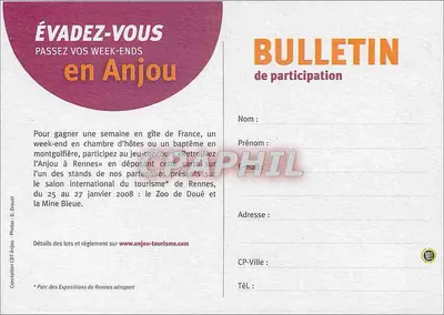 Anjou — Uciekaj do Anjou — Komitet Departamentalny Turystyki Anjou — Rewers