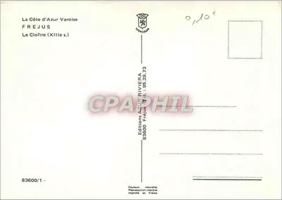 O Cloître (século XII) — Frejus — Edições Azur Riviera — Verso
