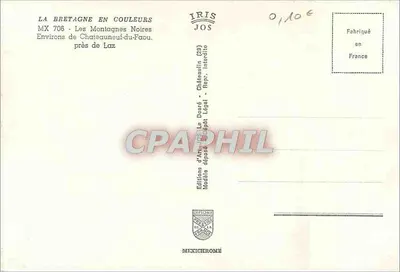 Die Schwarzen Berge — Umgebung von Chateauneuf-du-Faou, nahe Laz — Édition d'Anjou, Serie MX 706 — Rückseite