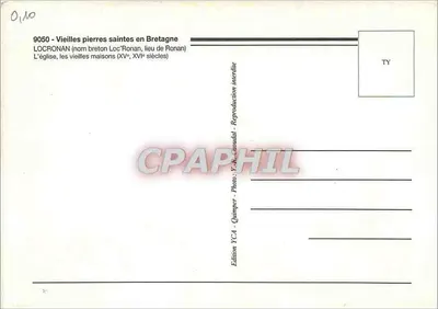 Locronan — Città Antica — Edizione YCA - Y. K. Coudal — Verso
