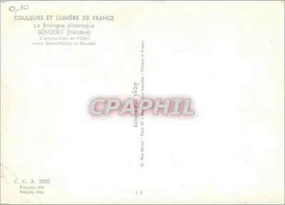 Pitoreska Brelagne — Ujście Odetu między Sainte-Marine a Bénodet — Wydawnictwo K. B. 3000 — Rewers