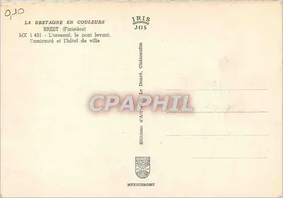 Brest — Arsenal, Schiffsbrücke, Admiralität und Rathaus — Éditions d'Art JOS — Rückseite