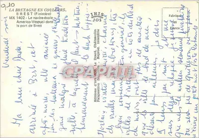 Brest (Finistère) — statek szkolny America-Vespucci — Éditions d'Art JOS — Rewers