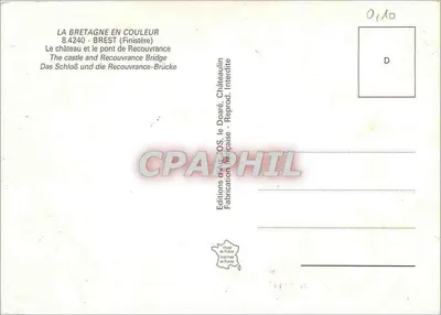 Brest — Zamek i most Recouvrance — Wydawnictwo Châteaulin — Rewers