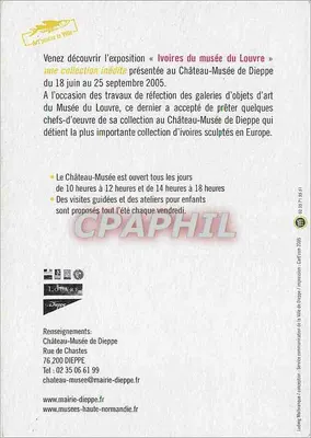 Ivóris do Museu do Louvre — exposição no Castelo-Museu de Dieppe — 18 junho-25 setembro 2005 — Verso