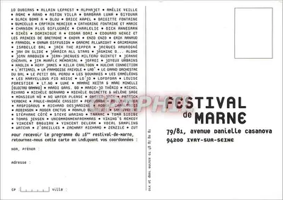 Festival de Marne — 16ª edição — 8-20 outubro 2002 — editor France Inter — Verso