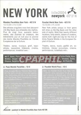 Monde parallèle New York — 40° równoleżnika północnego — ACCOR — Rewers