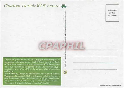 Charteco — Grupa VOLKSWAGEN France s.a. — reklama recyklingu aluminium — Rewers