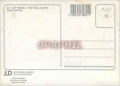 Cap Fréhel — Forte da Latte — Edições Dubray — Verso