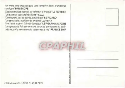 Jean FRANCO e Jérôme PAZA — Espetáculo "Les bras m'en tombent !" — CYD Productions — Verso