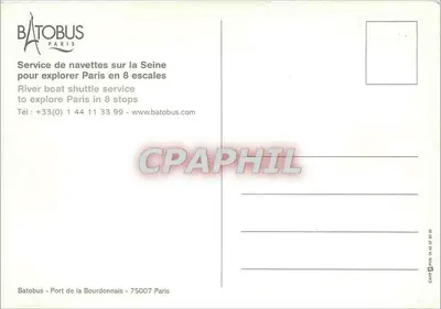 Embarcação a vela - Batobus Paris — Pacote Escapada — editor Batobus Paris — Verso