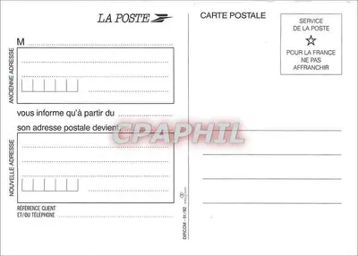 Mudança — Envelope de Reexpedição — La Poste — Verso