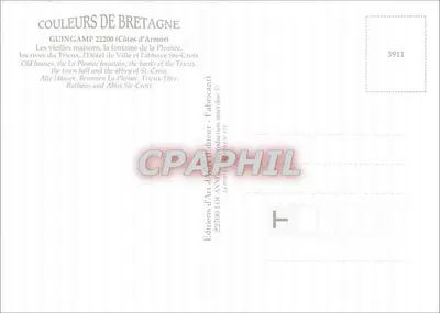 Guingamp — Côte d'Armor — Éditions d'Art d'Armorique — Verso