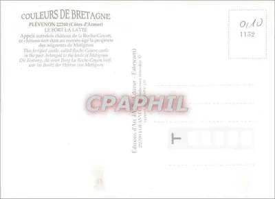 Fort La Latte — Plévenon, Côtes-d'Armor — Edições de Arte Lorient — Verso