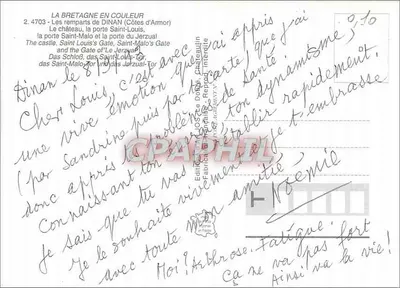 Os muros de DINAN — Cidade de Dinan — editor Chateaulin, n° 2.4703 — Verso