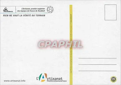 Jogo de handebol — citação Charlotte Artisan Pâtissier — L'Artisanat — Verso