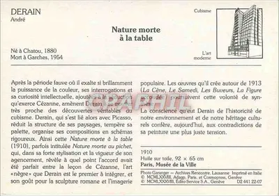 Still life na stole — André Derain — Wydawca: Editio-Service S.A., Genewa — Rewers