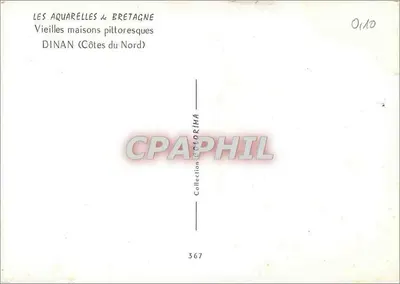 Dinan (Côtes du Nord) — Velhas casas pitorescas — J. DUBIN, n°367 — Verso
