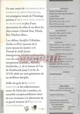 Rembrandt i jego szkoła — wystawa w Muzeum Sztuki Pieknej w Dijonie — 24 listopada 2003 ~ 8 marca 2004 — Rewers