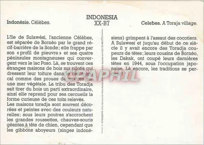 Indonezja. Célèbes. Wioska Toraja — XX-B7 — Wydawca : — Rewers