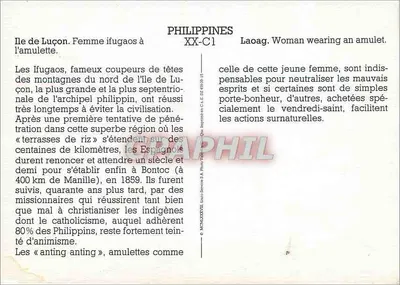 Mulher ifugaos em Laoag — Filipinas — série XX-C1 — Verso