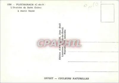 Oratoriump Świętego Guireka przy odpływie — PLOUMANACH (Côtes-du-Nord) — Wydawnictwo Sztuki Jean Stoll — Rewers