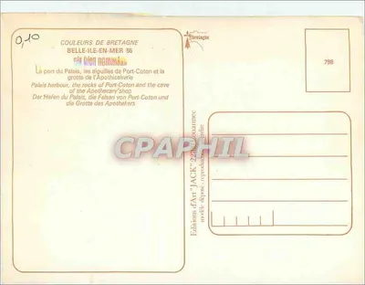 Belle-Île-en-Mer — La Bien nommée — Edições de Arte 'JACK' 798 — Verso