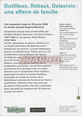Dutilleux, Robaut, Delacroix: een familiezaak — tentoonstelling in het nationale museum Eugène-Delacroix, 21 oktober 2005 - 30 januari 2006 — Achterkant