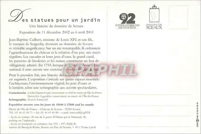 Statuy dla ogrodu — Historia dziedzictwa Sceaux — Muzeum Île-de-France — Rewers