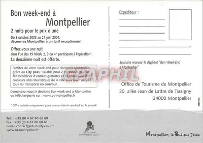 Montpellier — weekendy w Montpellier — Office de Tourisme Montpellier, LE SUD — Rewers