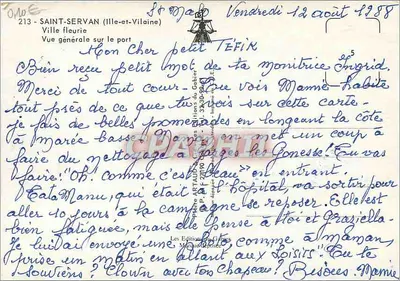 Saint-Servan (Ille-et-Vilaine) — Vista geral do porto — Les Editions du Chêne, n° 213 — Verso