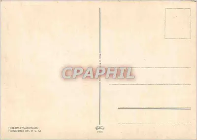 Hinterzarten — Hochschwarzwald — editor Kordes, n° 731/3 — Verso