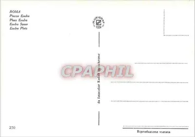 Piazza Esedra — Rzym — Plurigraf Terni n°270 — Rewers
