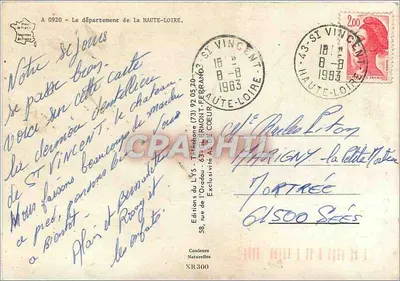 Haute-Loire — Monts do Lyonnais e sites — Éditions de l'Oradou — Verso