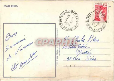 Vallei van Ossau — Bearn — uitgever niet zichtbaar — Achterkant