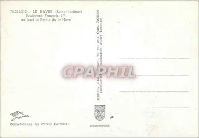 Le Havre — widok z lotu z wieżą Punktu Hève — Wydawnictwo Mexichrome — Rewers
