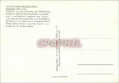 Beaune — Kraj Wielkich Winierek — Wydawnictwo Leconte — Rewers