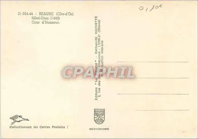 Hôtel-Dieu di Beaune — Cour d'Honneur — Edizioni La Brengne — Verso