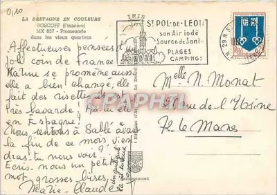 Roscoff (Finistère) — Passeio pelos bairros antigos — Edições d'Art Mexichrome, n° 010 — Verso